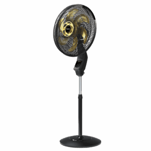 Ventilador de Coluna Mallory Chronos - Preto/Dourado - 127V/220V