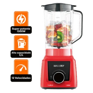 Liquidificador Mallory Taurus Vermelho - 127V/220V