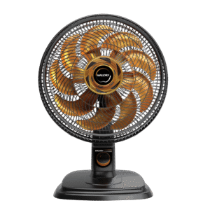 Ventilador de Mesa e Parede Mallory Egeo - Preto/Dourado - 127V/220V