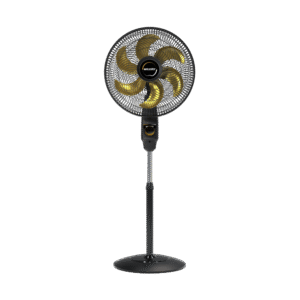 Ventilador de Coluna Mallory Éolo - Preto/Dourado - 127V/220V