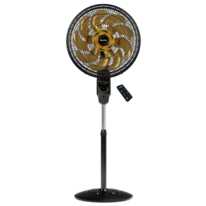 Ventilador de Coluna Mallory Max Control - Preto/Dourado - 127V/220V