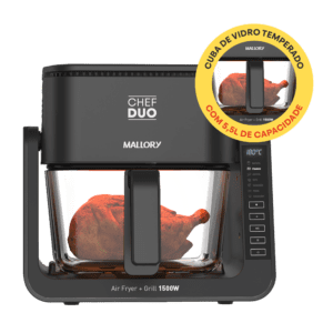 Fritadeira Elétrica Mallory Chef Duo 2 em 1 (Air Fryer e Grill) - 127V/220V