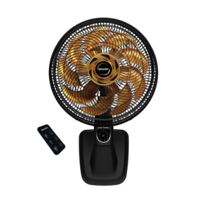 Ventilador de Parede Mallory Smart Control - Preto/Dourado - 127V/220V